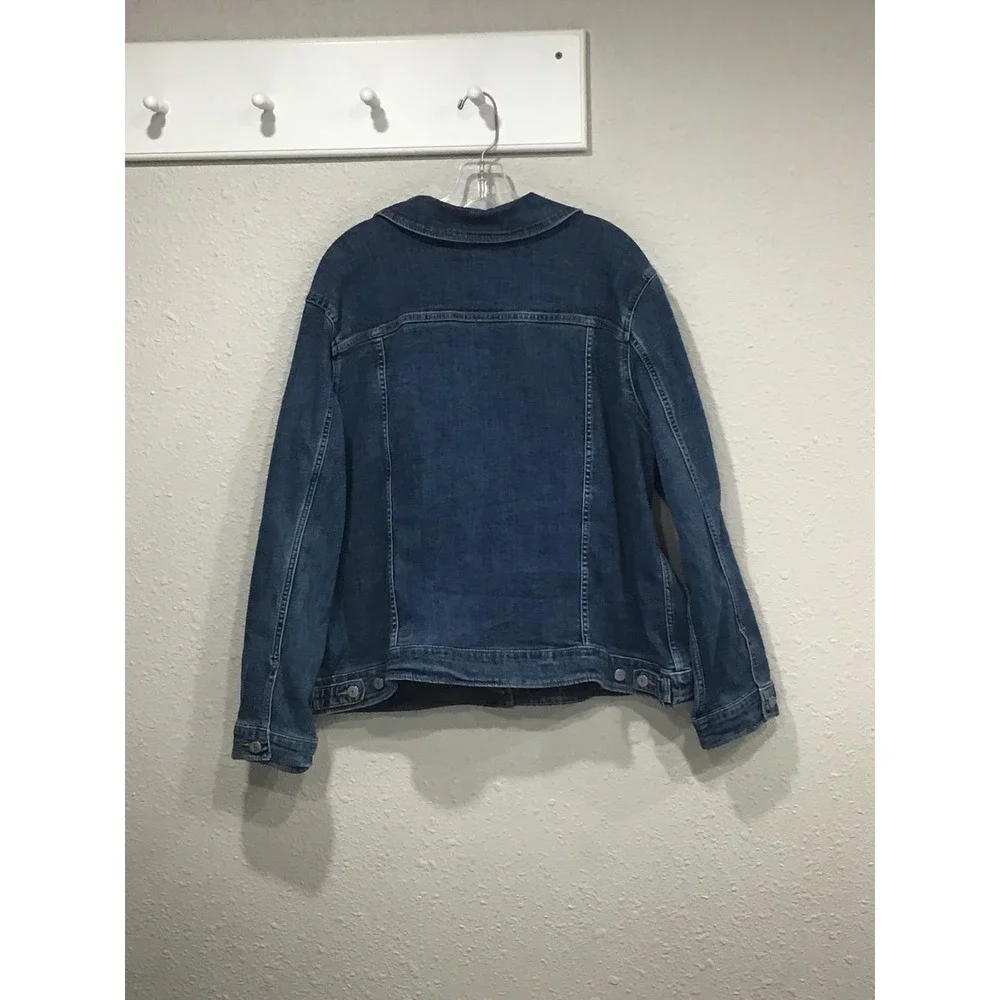 Levi's Women's Denim Trucker Jacket Blue Jean Size 3X Classic Americana 90s Y2K - Picture 8 of 8